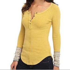 Free People Alpine Thermal chartreuse large